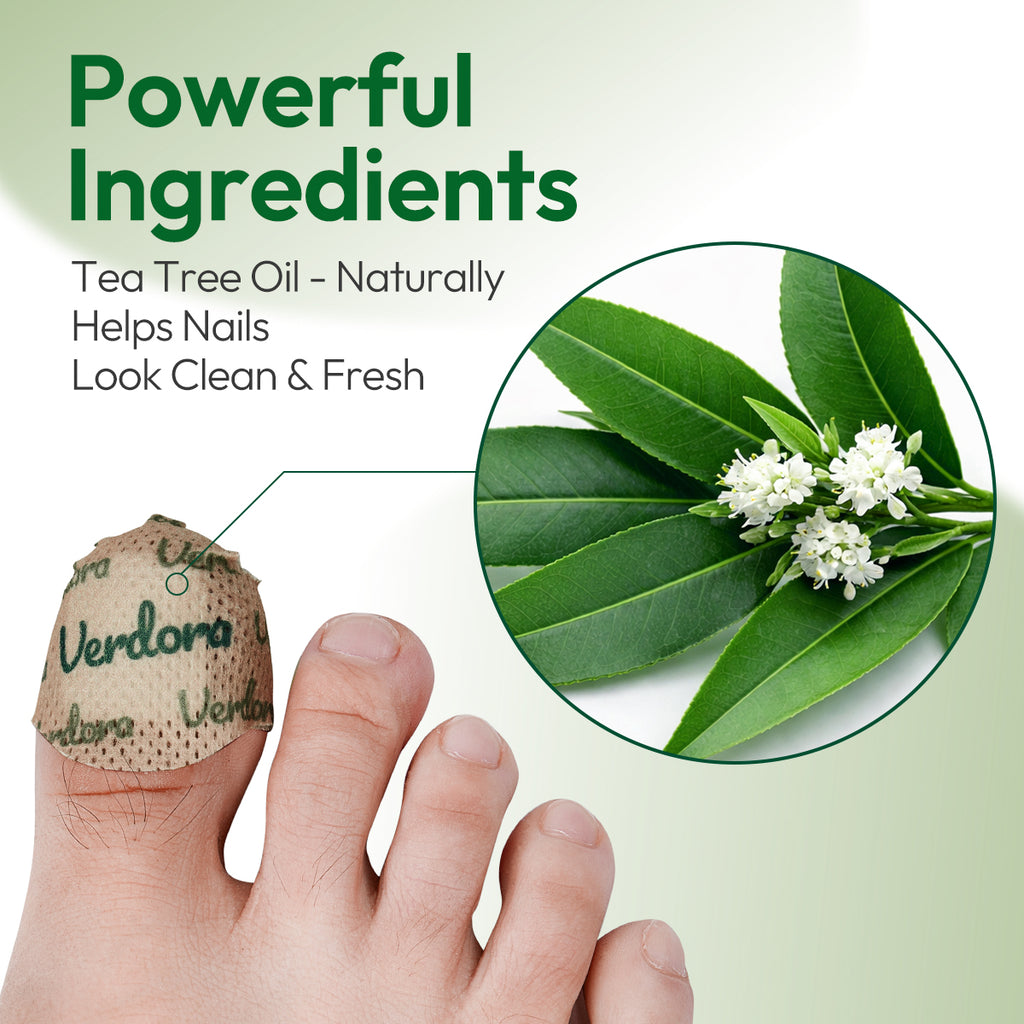 VERDORA FIXLAB Nail Patches, 16 Pcs Nail Treatment Extra Strength Overnight Nail Care with Tea Tree Oil, 8-Hour Moisturizing & Nourishing, for Healthy Appearance, Men & Women