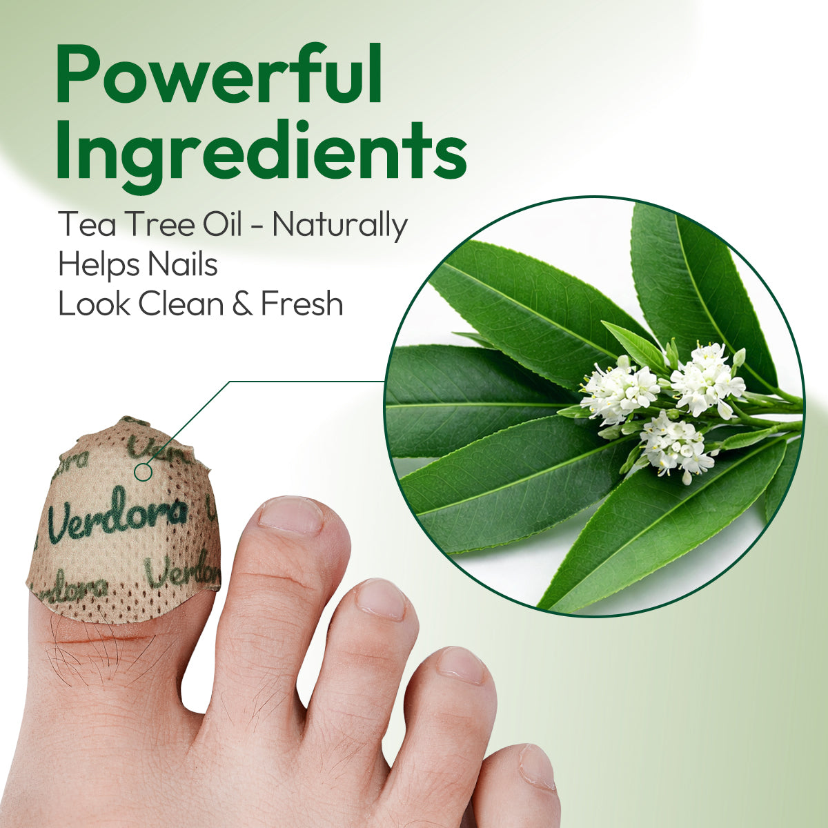 VERDORA FIXLAB Nail Patches, 16 Pcs Nail Treatment Extra Strength Overnight Nail Care with Tea Tree Oil, 8-Hour Moisturizing & Nourishing, for Healthy Appearance, Men & Women