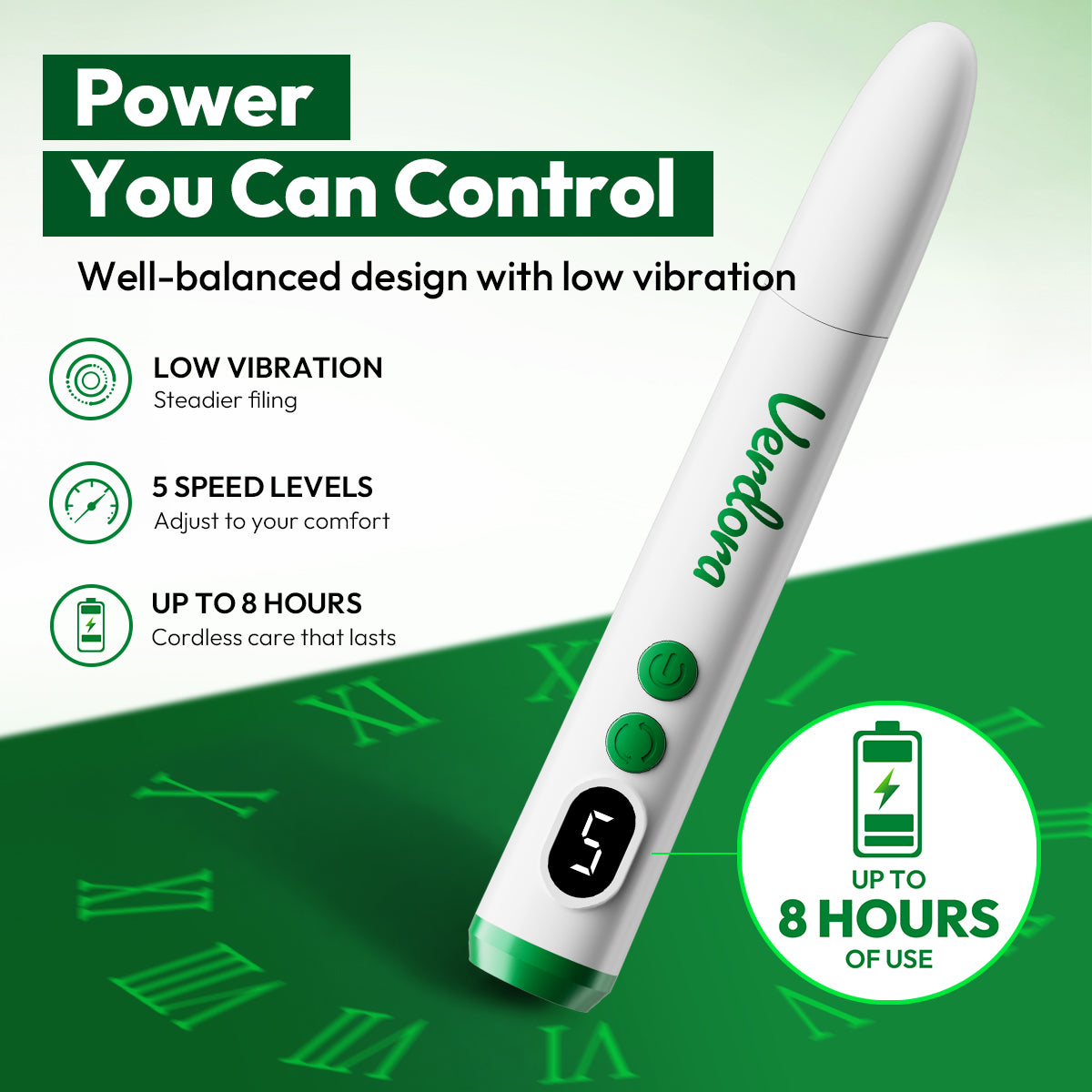 VERDORA Electric Nail Drill for thick nail