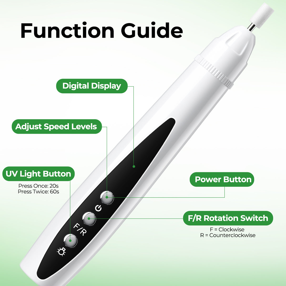 VERDORA Electric Nail Drill for thick nail
