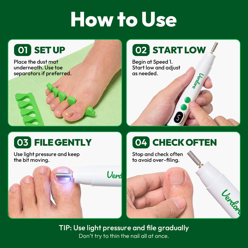 Ponceuse à ongles électrique VERDORA pour ongles épais