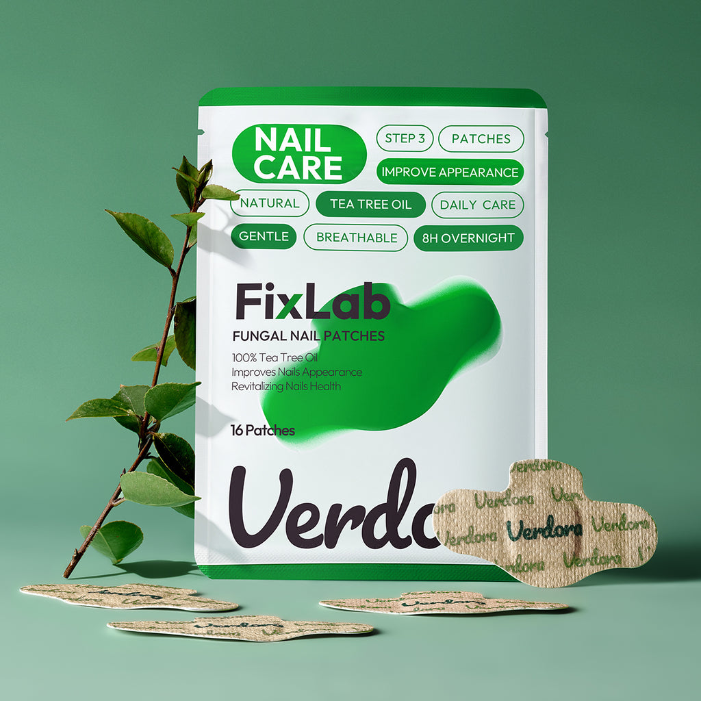 VERDORA FIXLAB Nail Patches, 16 Pcs Nail Treatment Extra Strength Overnight Nail Care with Tea Tree Oil, 8-Hour Moisturizing & Nourishing, for Healthy Appearance, Men & Women